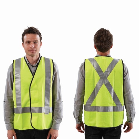 SAFETY VEST DAY/NIGHT YELLOW X BACK - 2XL
